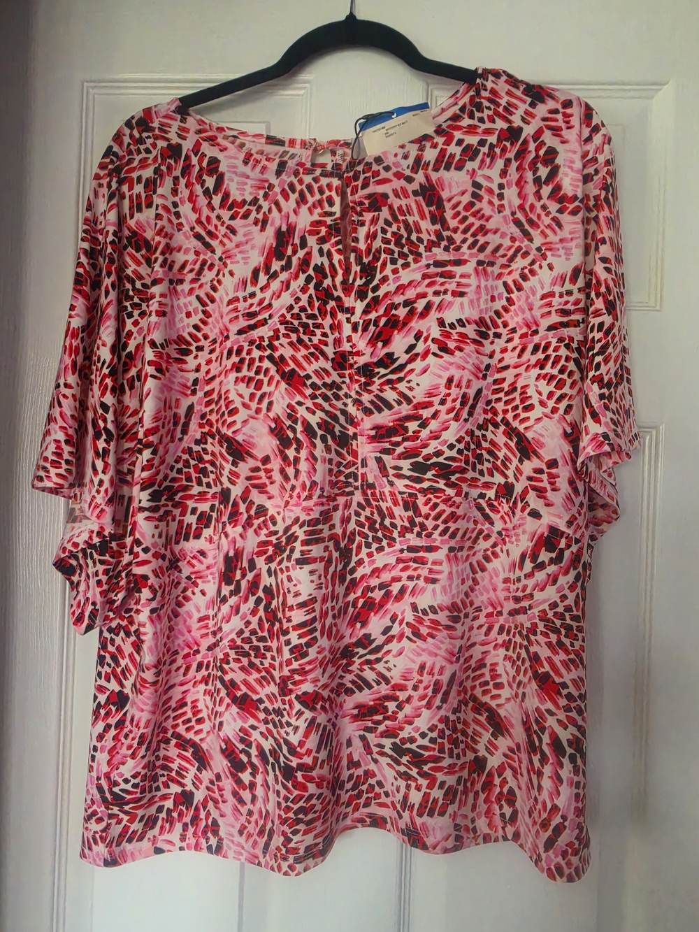 Anne Klein Women’s Pink Abstract Print Blouse NWT